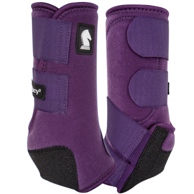 CLEARANCE - Classic Equine Legacy 2 Protective Boots - 2 PACK - Eggplant; MED HIND