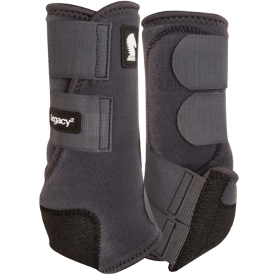 Classic Equine Legacy 2 Protective Boots - 2 PACK - Charcoal