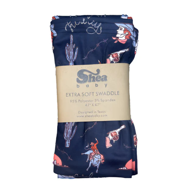 CLEARANCE - Shea Baby Yeehaw Cowboy Swaddle-47'x47'