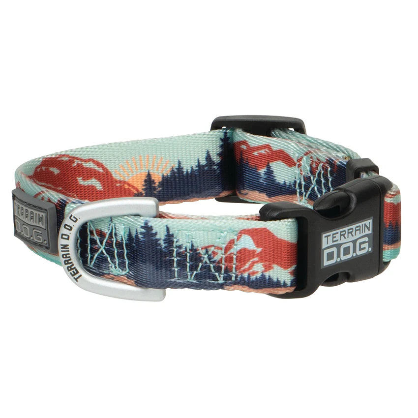 Terrain DOG Premium Patterned Snap-N-Go Adjustable Dog Collar - Adventurous Traveler