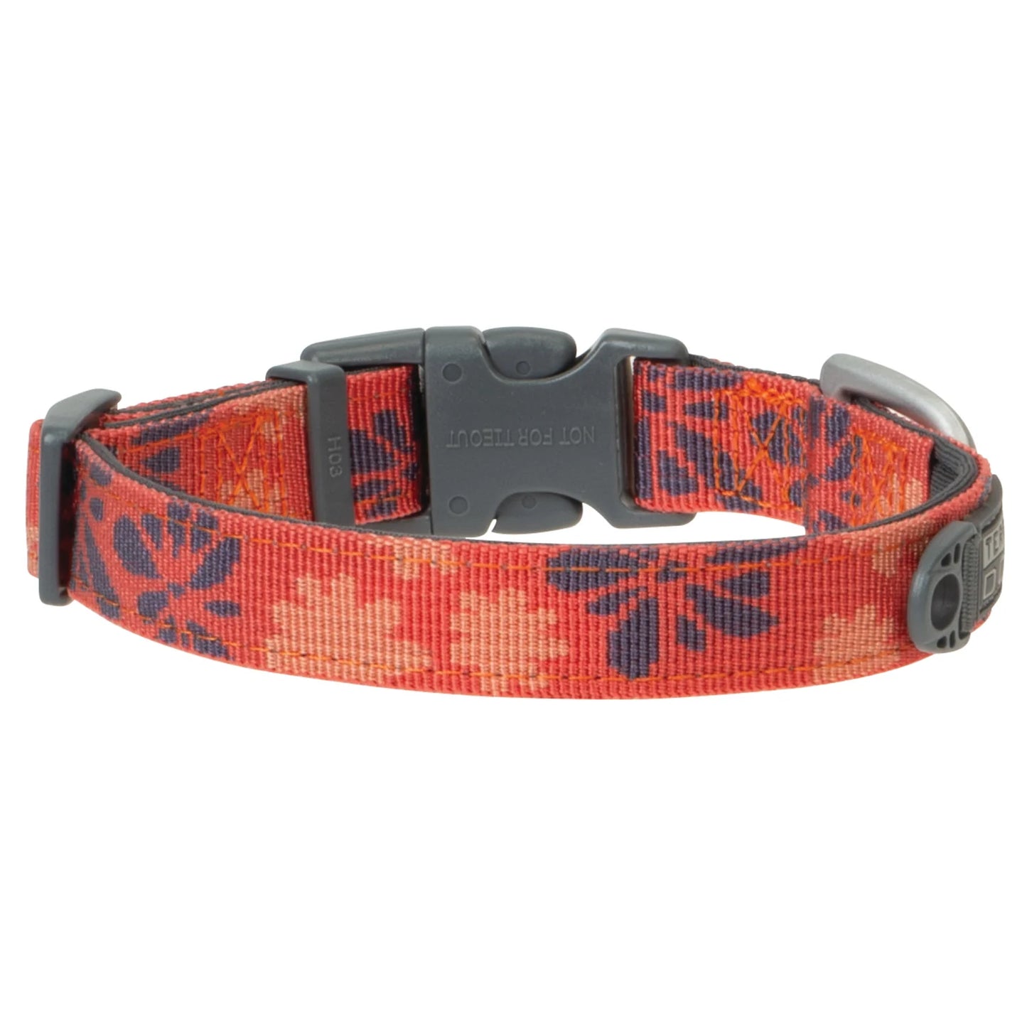 Terrain DOG Patterned Snap-N-Go Neoprene Lined Dog Collar - Coral Flower