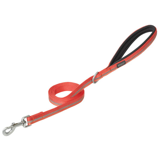 Terrain DOG 2-Tone Reflective Neoprene Lined Leash - Coral