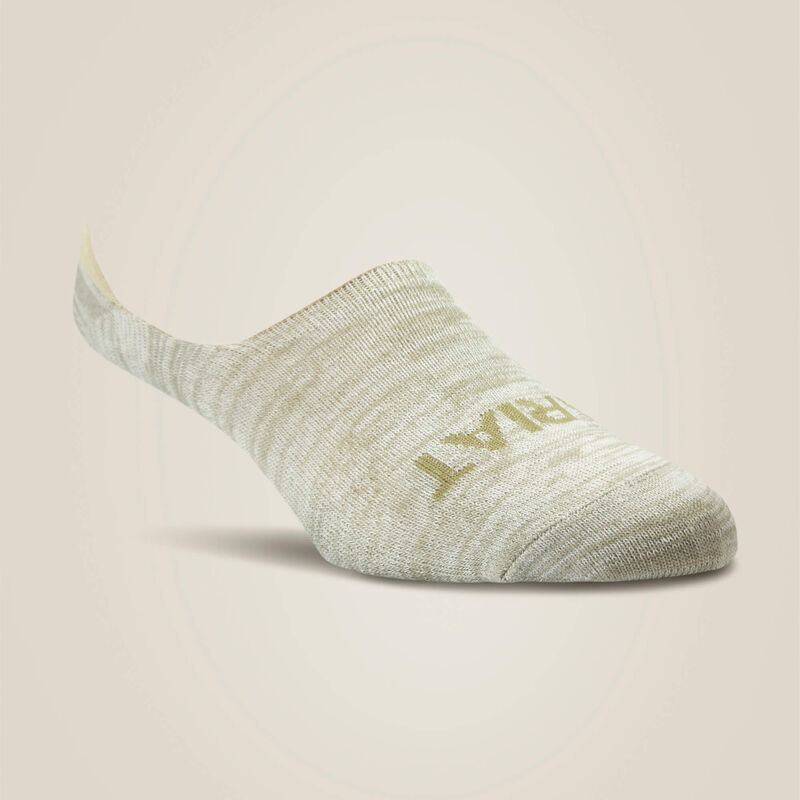 CLEARANCE - Ariat Western - No Slip No Show Sock 4 Pair Multi Color Pack- Heathered Neutrals