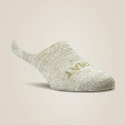 CLEARANCE - Ariat Western - No Slip No Show Sock 4 Pair Multi Color Pack- Heathered Neutrals