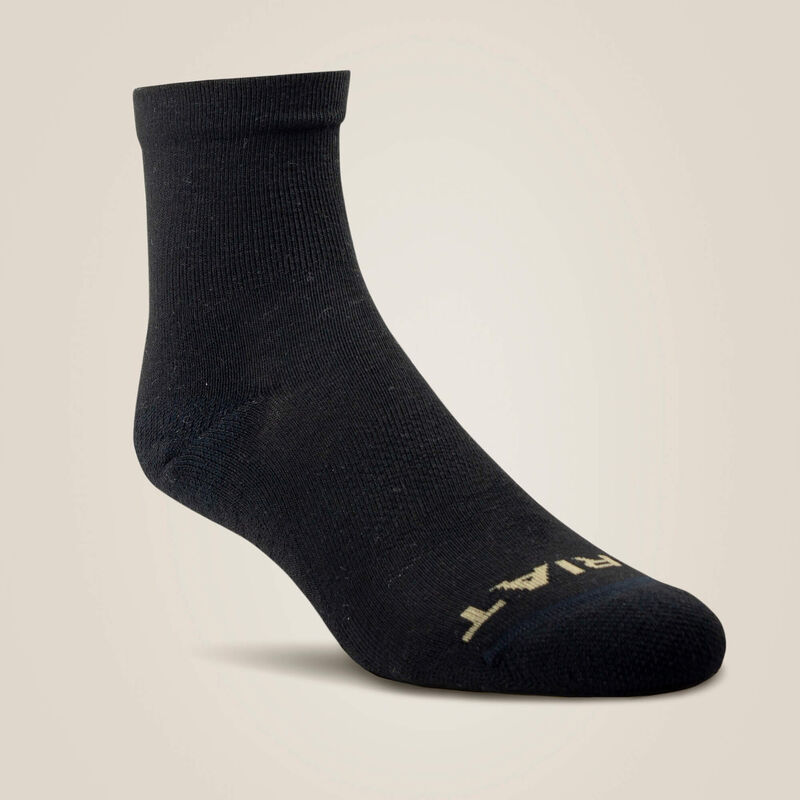 Ariat Western - Women's Bootie Sock 3/4 Crew 2-Pair - BLACK