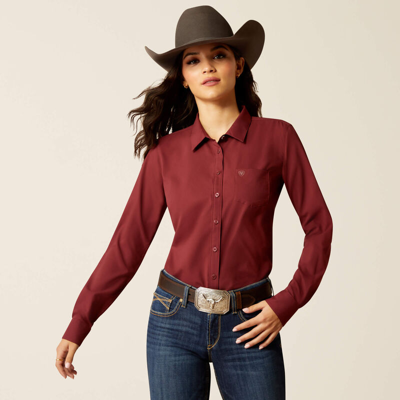 Women's Ariat Kirby Pro Shirt - TAWNY PORT
