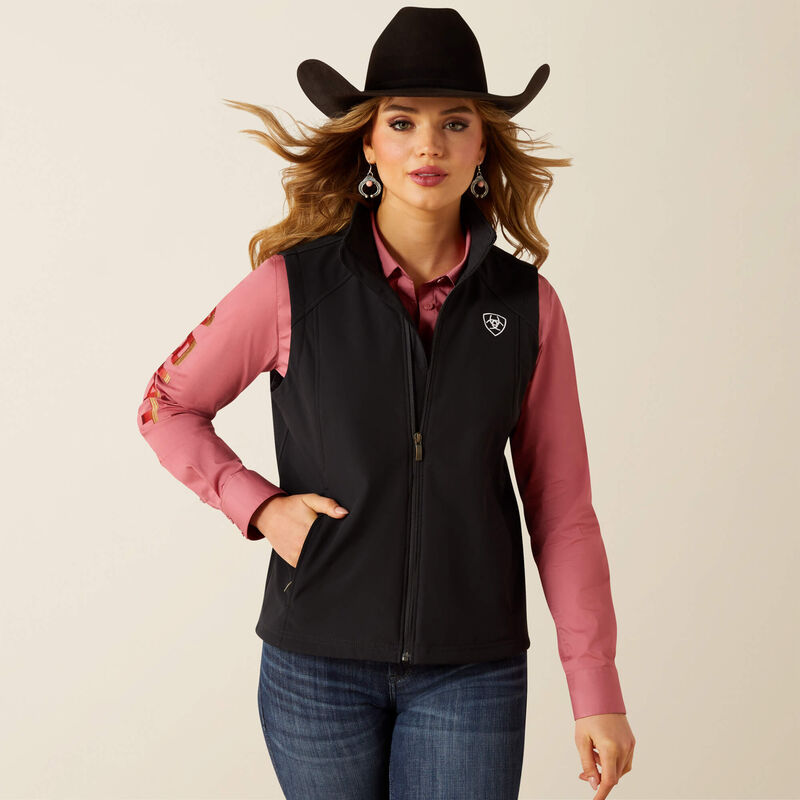 Ariat Woman's Logo Softshell Vest - Black