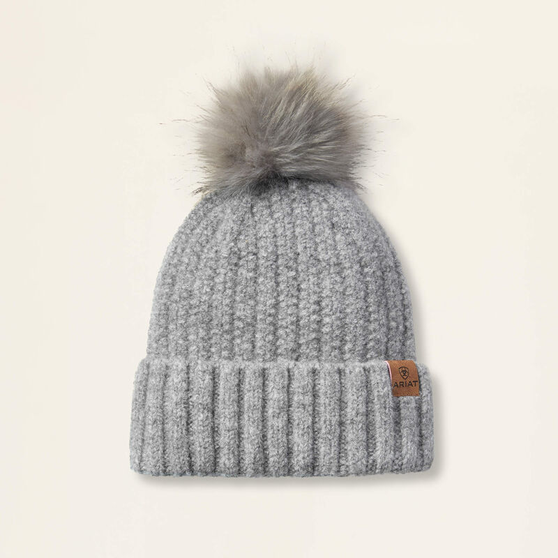 Ariat- Womens Heather Grey Chilton Beanie