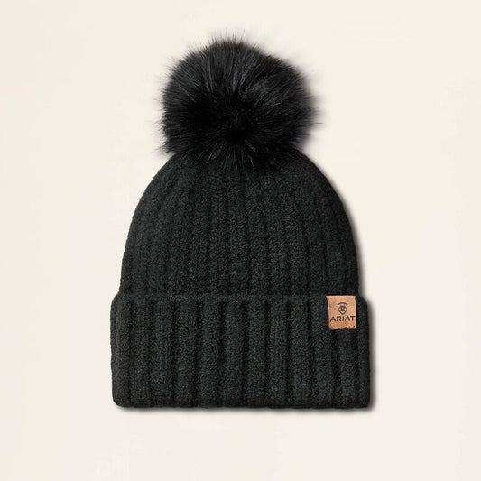 Ariat- Womens Black Chilton Beanie