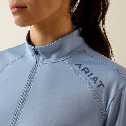 Ariat - Womens - Rebar Sunblocker 1/2 Zip T-Shirt - Rain Washed