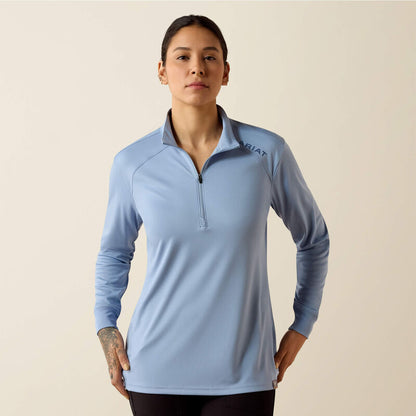Ariat - Womens - Rebar Sunblocker 1/2 Zip T-Shirt - Rain Washed