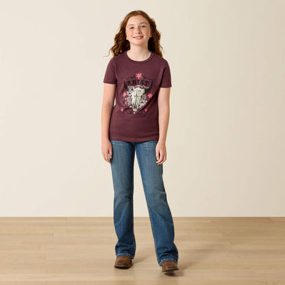 Ariat Girls Ariat Skulls Florals T-Shirt