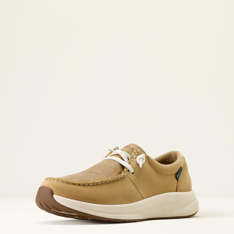 Ariat Women´s Buckeye Waterproof Shoe - LIGHT TAN|NATURALLY DISTRESSED CROC PRINT