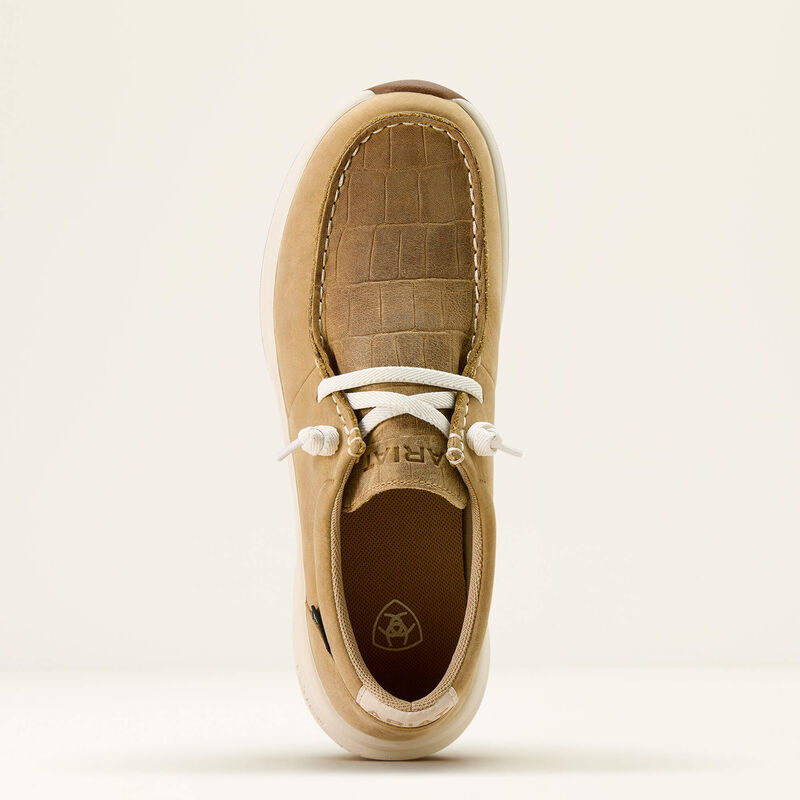 Ariat Women´s Buckeye Waterproof Shoe - LIGHT TAN|NATURALLY DISTRESSED CROC PRINT