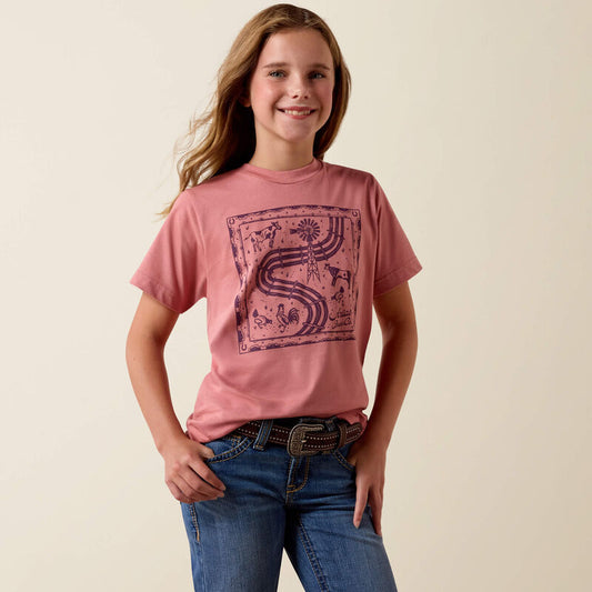 Ariat Girls Farm Quilt T-Shirt