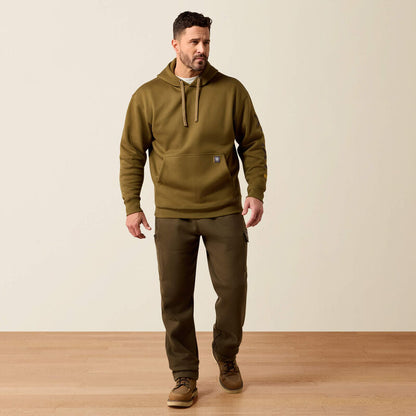 Ariat - Mens- Rebar Workman Graphic Hoodie - Military Olive / Licorice