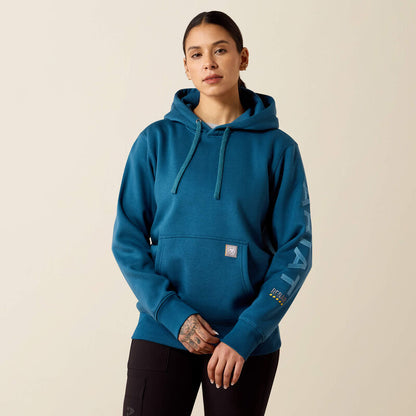 Ariat - Womens - Rebar Workman Graphic Hoodie - Deep Blue