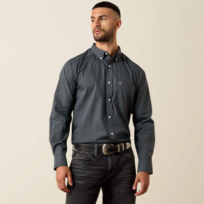 Ariat - Mens - Wrinkle Free Barnaby Classic Fit Shirt - Phantom Paisley Print