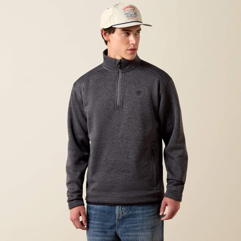 Ariat - Mens - Caldwell 1/4 Zip Sweater - Iron Gate