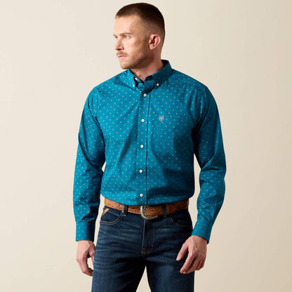 Ariat - Mens- Wrinkle Free Baptiste Classic Fit Shirt - Corsair Geo Print