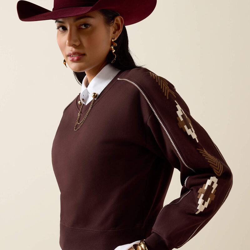 Ariat Womens Dakota Sweatshirt - Chocolate Plum