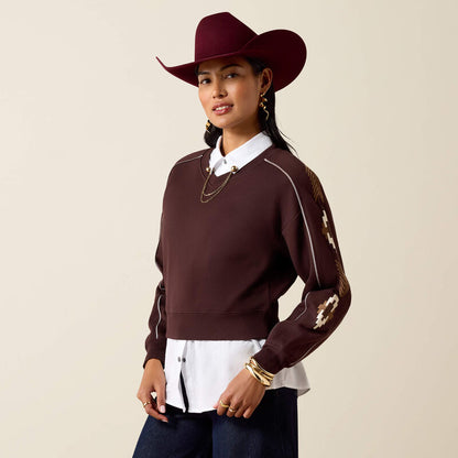 Ariat Womens Dakota Sweatshirt - Chocolate Plum