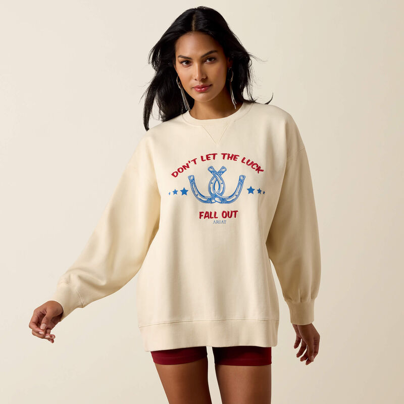 Ariat Women's Oversized Sweatshirt- Parchment