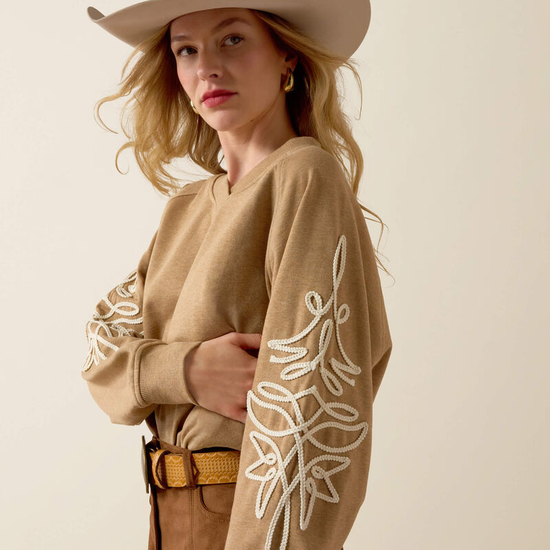 Ariat Women's Juliettte Sweatshirt - Khaki Heather