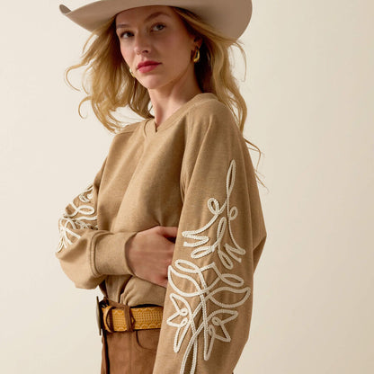 Ariat Women's Juliettte Sweatshirt - Khaki Heather