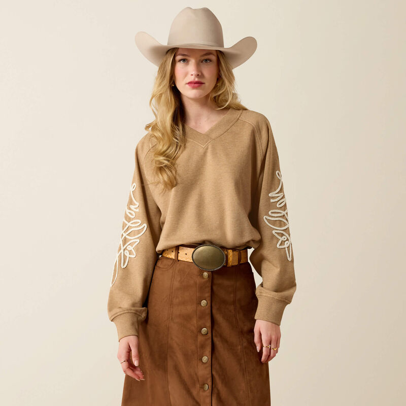 Ariat Women's Juliettte Sweatshirt - Khaki Heather