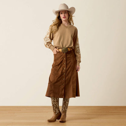 Ariat Women's Juliettte Sweatshirt - Khaki Heather