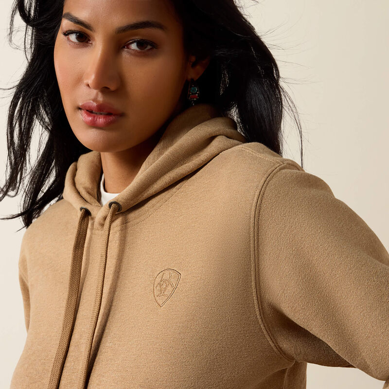 Ariat - Womens - Ariat Logo 2.0 Hoodie - Khaki Heather