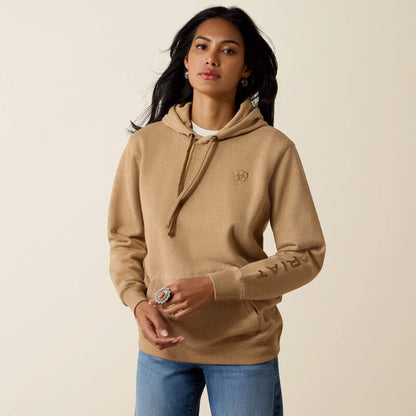 Ariat - Womens - Ariat Logo 2.0 Hoodie - Khaki Heather