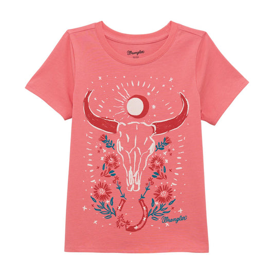 Girls Short Sleeve Graphic T-Shirt - Red