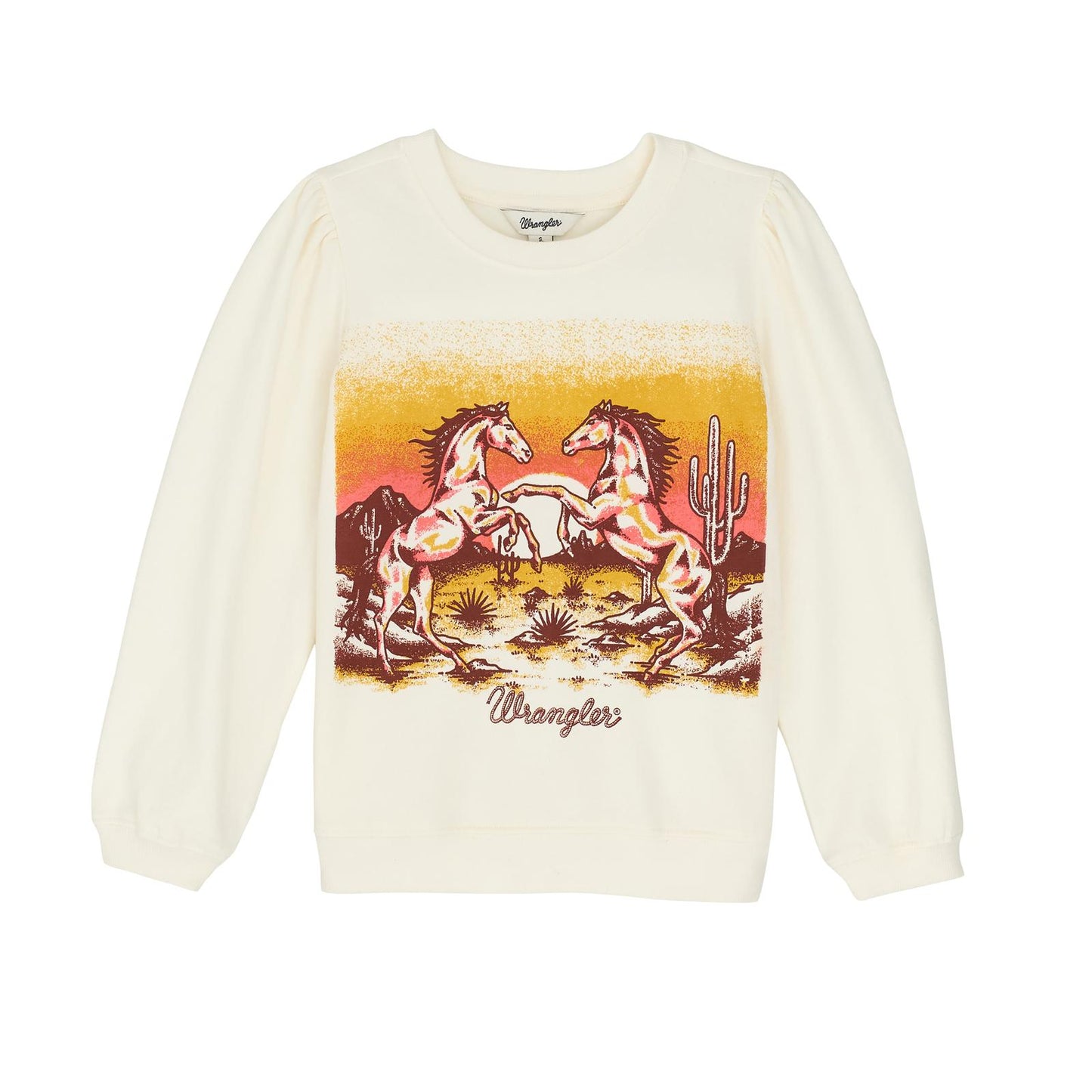 Girls Wrangler Sweatshirt Crew - White