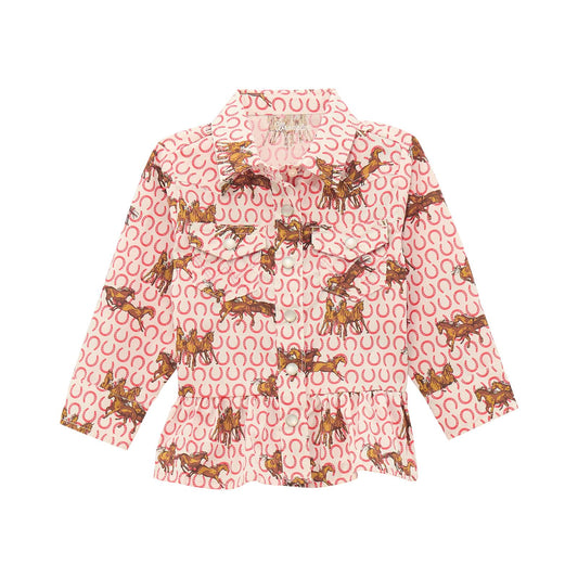 Wrangler® Baby Girl Snap Shirt - White