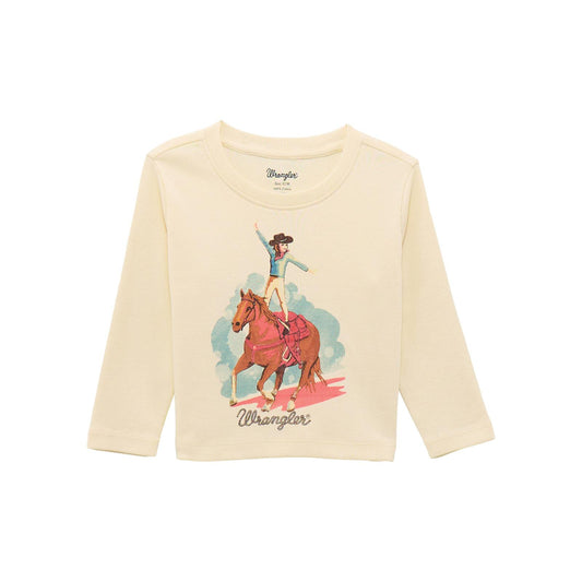 Baby Girls Wrangler Long Sleeve Tee- Trick Rider