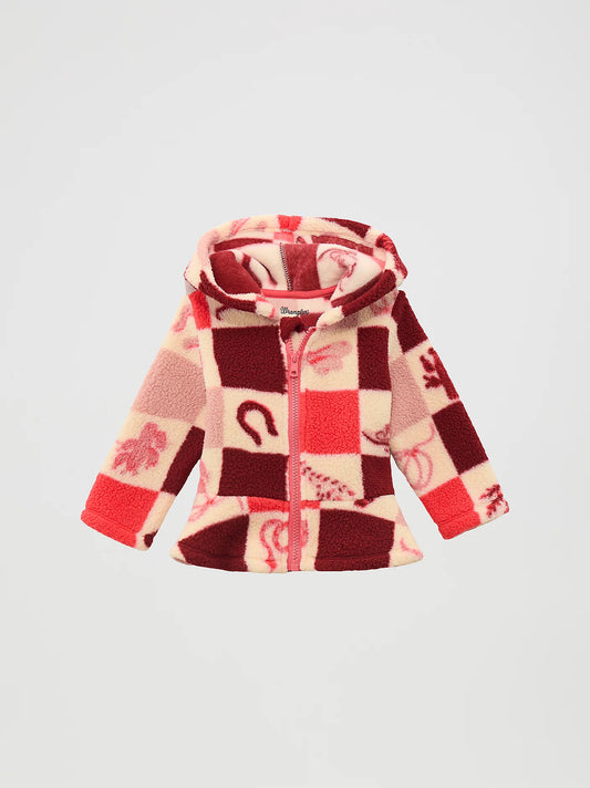 CLEARANCE - Wrangler® Baby Girl Full Zip Sherpa - Pink