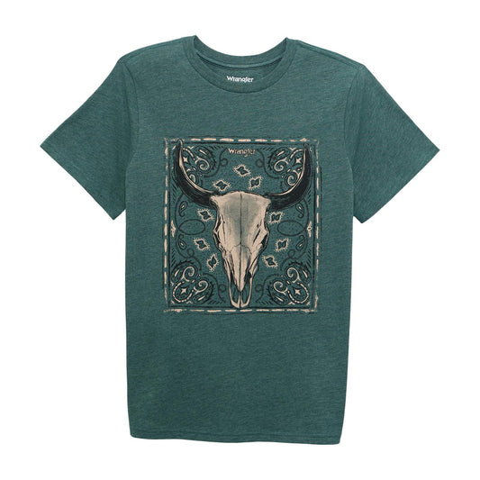 Womens Wrangler® Short Sleeve T-Shirt - Regular Fit - Silver Pine Heather