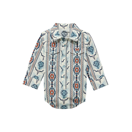 Wrangler® Baby Boy Long Sleeve Bodysuit - Brown Multi