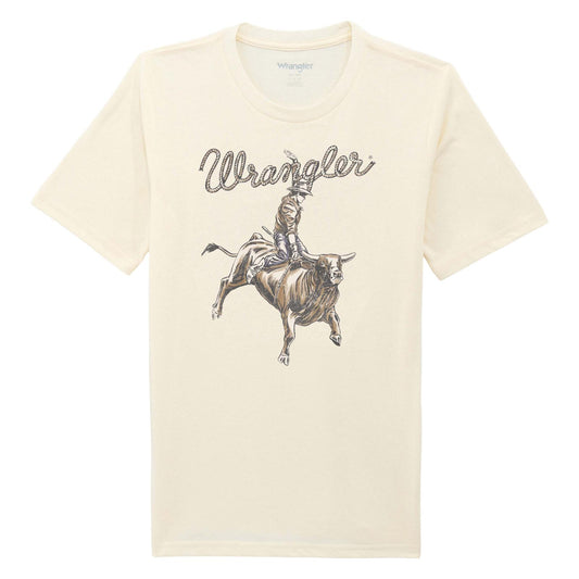 Wrangler® Boys Short Sleeve Graphic T-Shirt - Antique White Heather