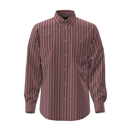 Wrangler - Mens - Wrangler® Classic Long Sleeve Shirt - Relaxed Fit - Red