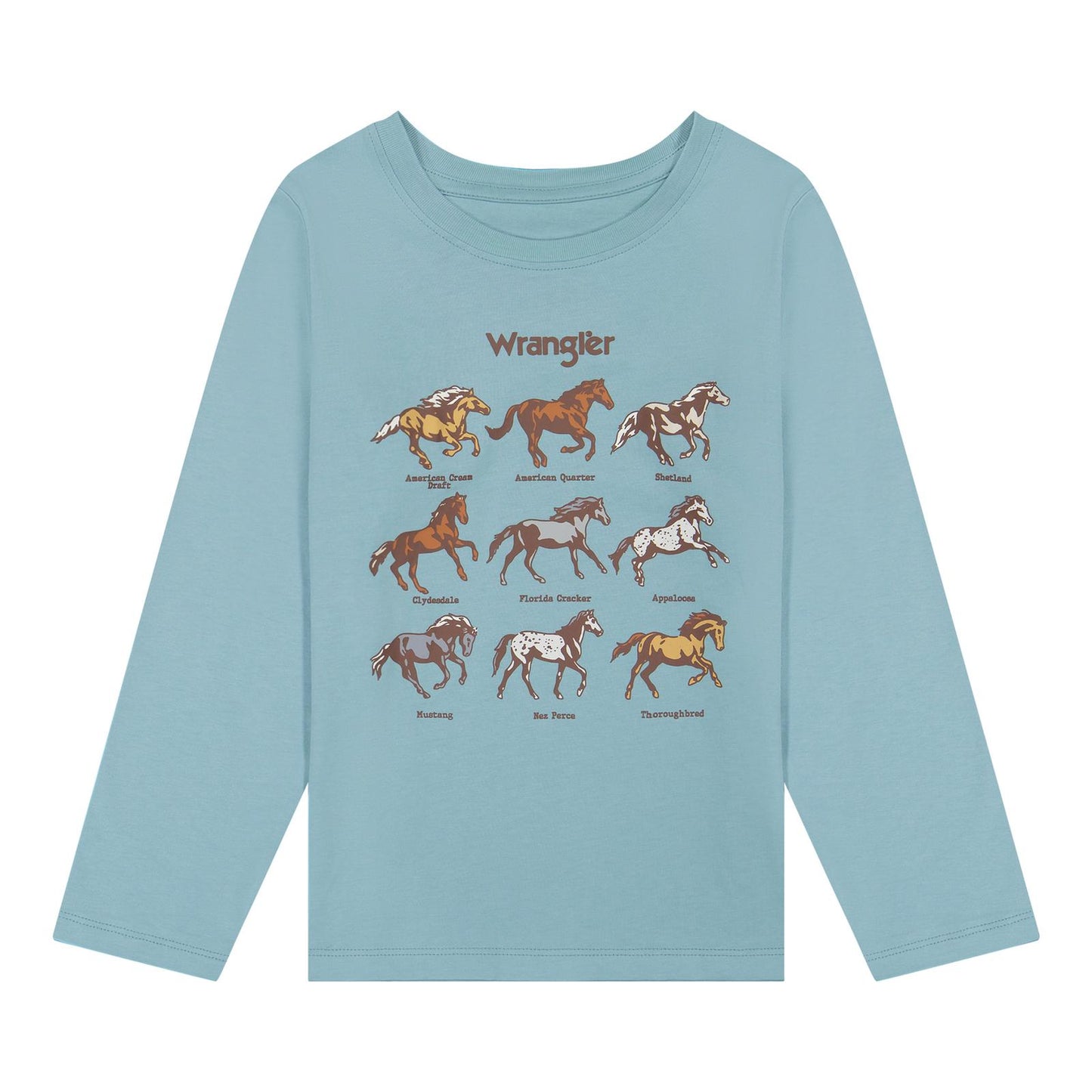 Wrangler® Girls Long Sleeve T-Shirt - Blue