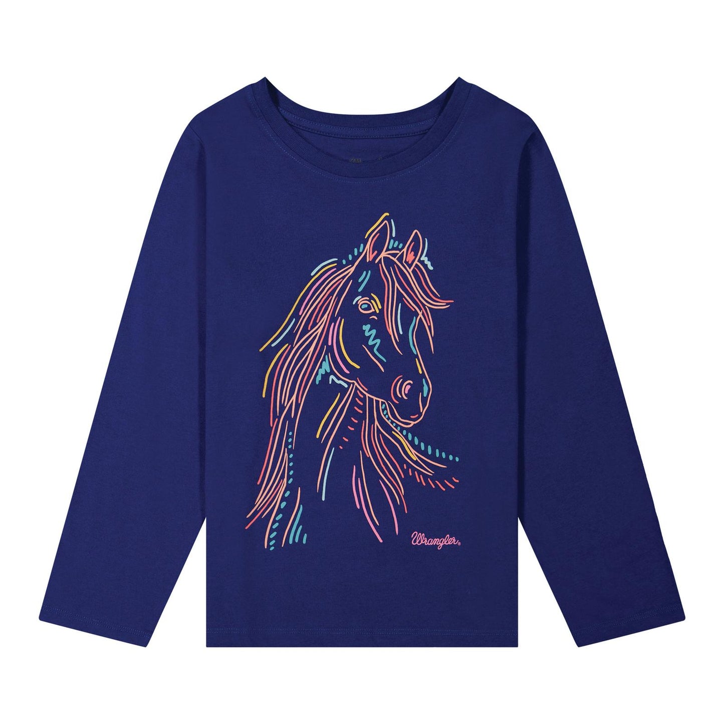 Wrangler® Girls Long Sleeve T-Shirt - Navy