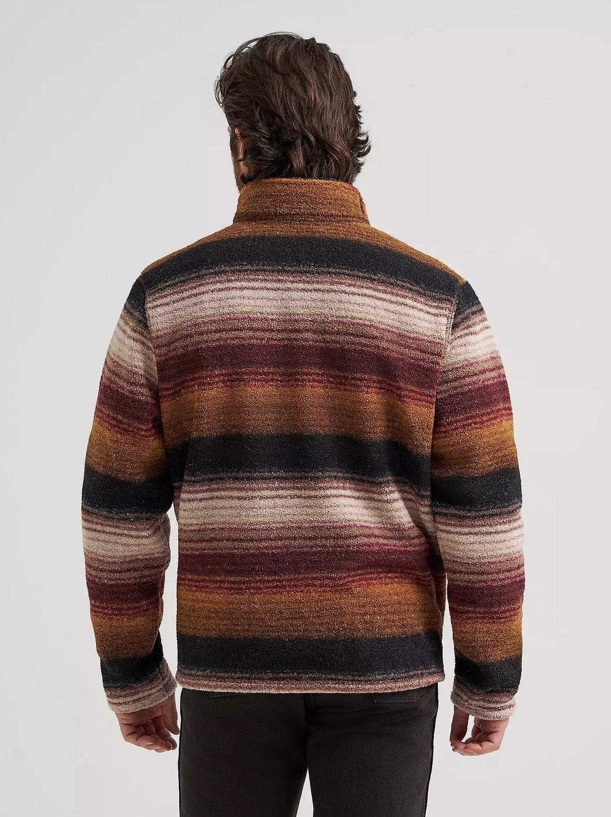 Men's Wrangler® Hay Away Sherpa Quarter-Zip Pullover - Aztec Port
