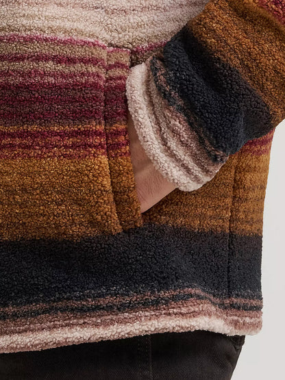 Men's Wrangler® Hay Away Sherpa Quarter-Zip Pullover - Aztec Port