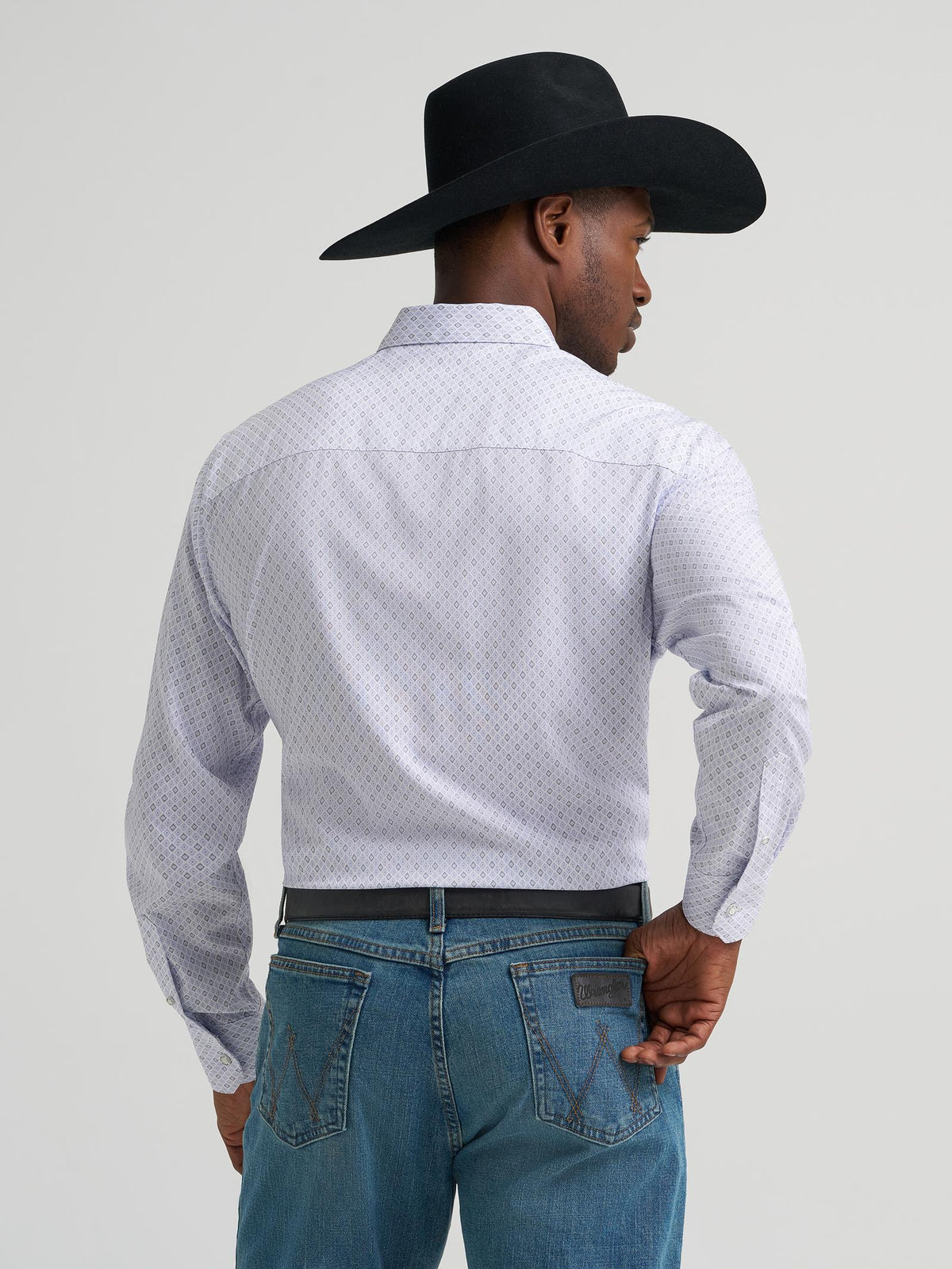 Wrangler Mens  - X Cody Johnson Long Sleeve Performance Shirt - Classic Fit - Buttons - Dusky Purple