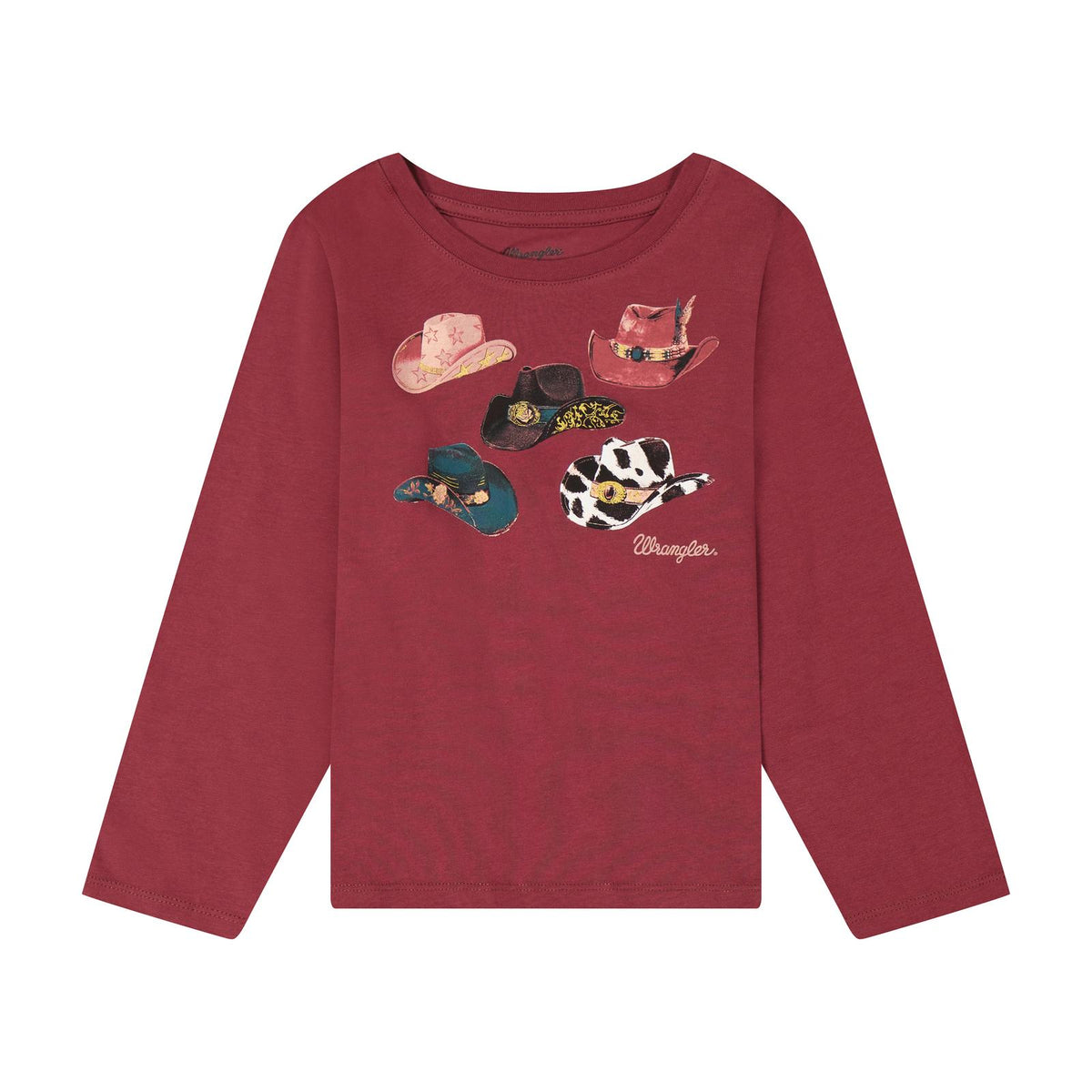 Wrangler® Girls Long Sleeve T-Shirt - Rose