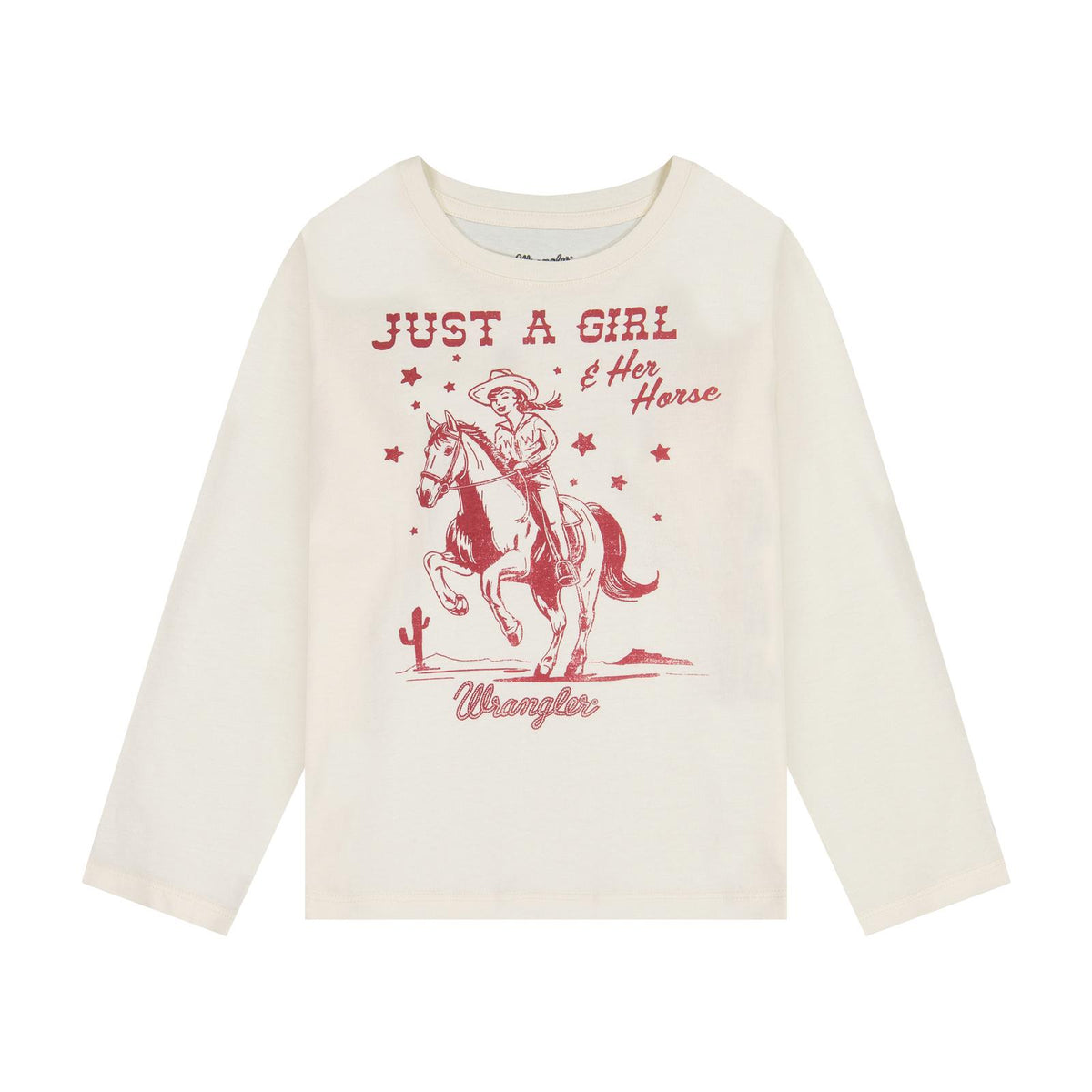 Wrangler® Girls Long Sleeve T-Shirt - Cream