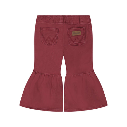 Wrangler® Baby Girls Pull Up Flare Jean - Burgundy